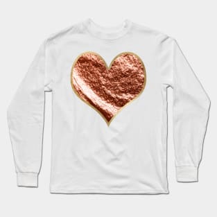 Heart - rose gold foil Long Sleeve T-Shirt